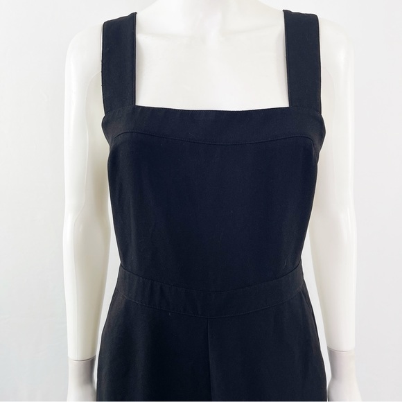 Madewell Jumpsuit Black Wide Leg Sleeveless Tie Back Square Neck Size 6 - Picture 2 of 11